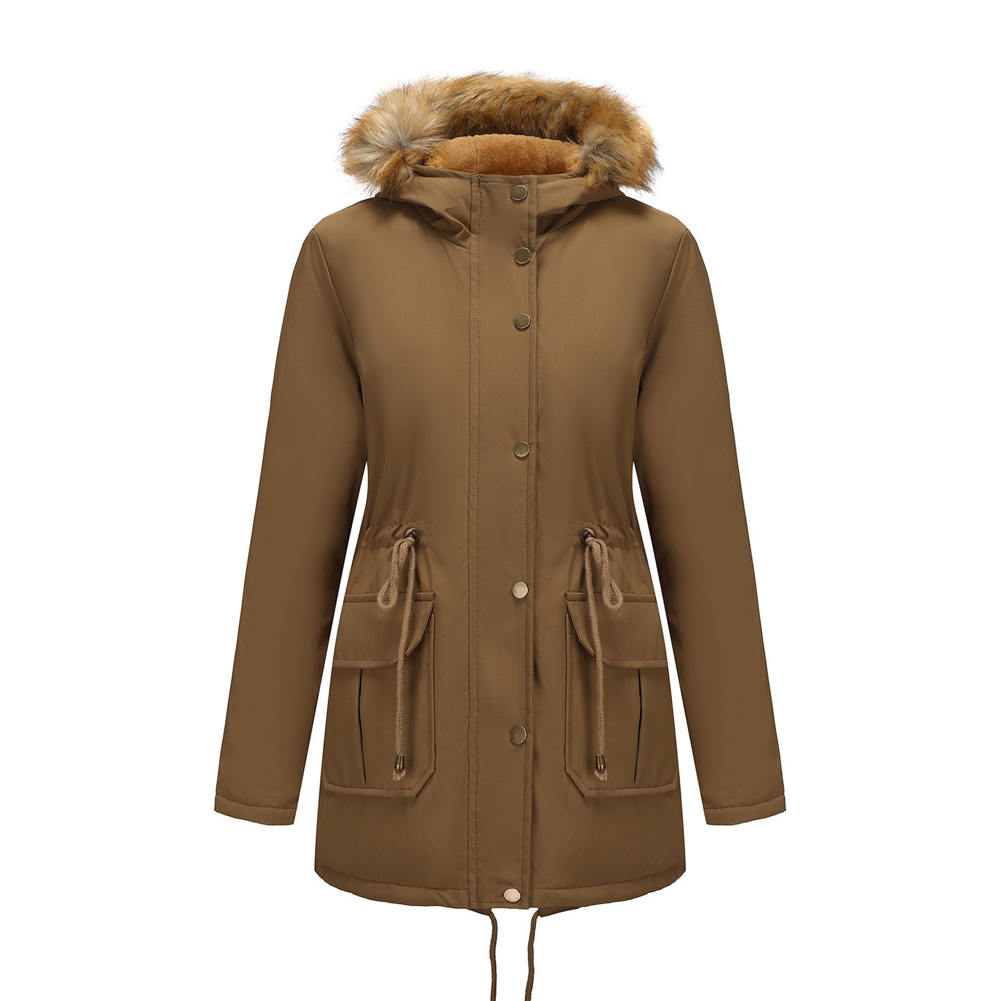Manteau Matelassé Mi-Long Femme