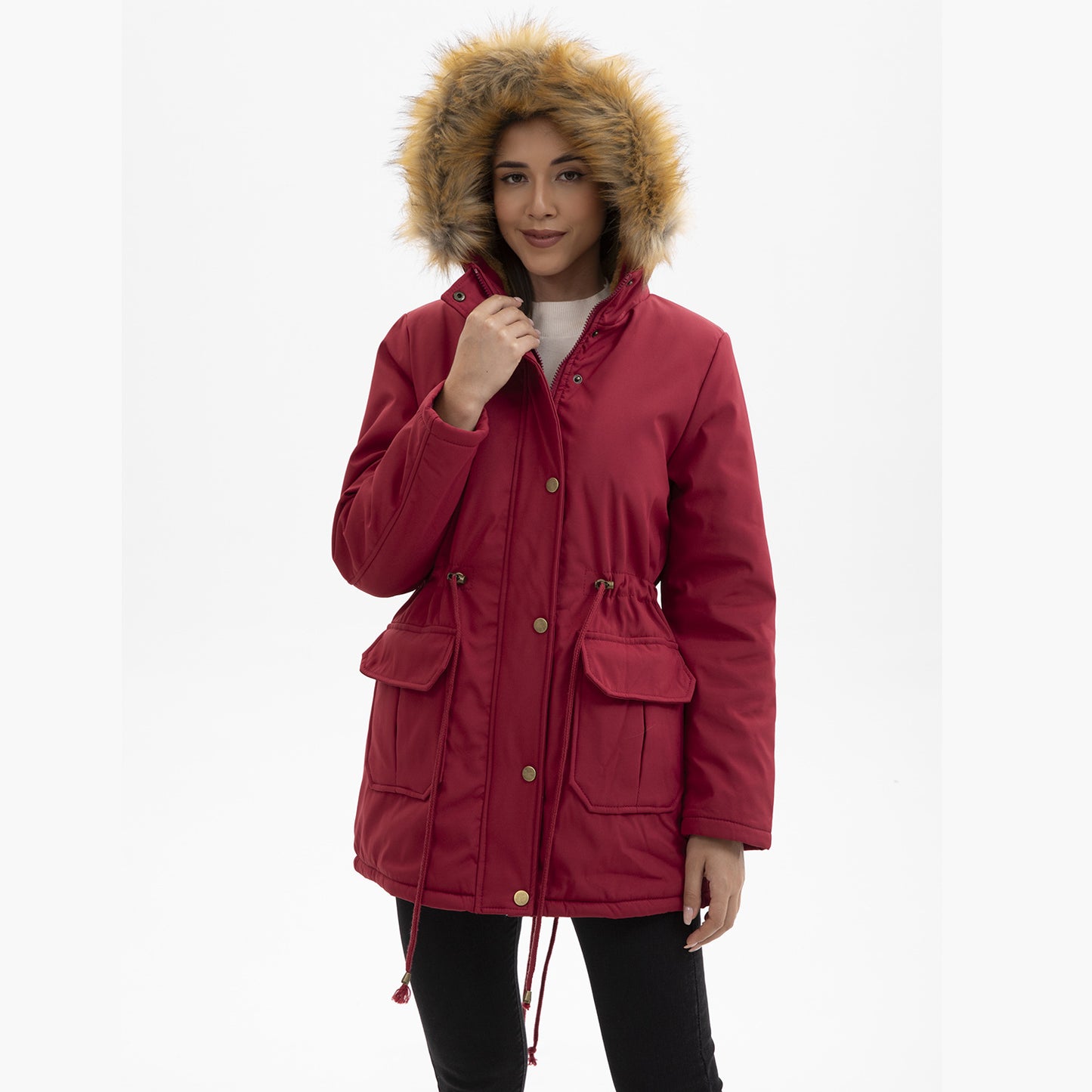 Manteau Matelassé Mi-Long Femme