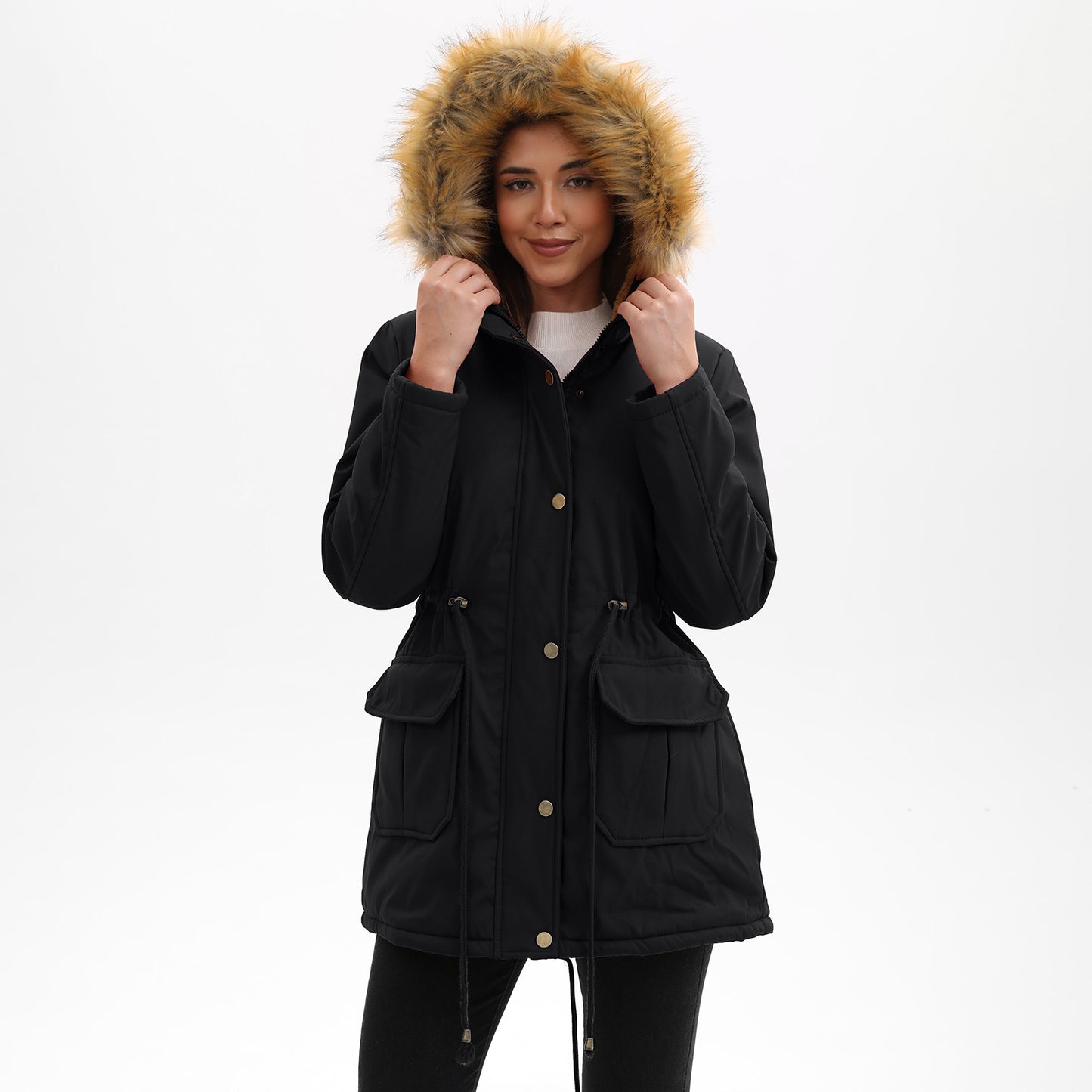 Manteau Matelassé Mi-Long Femme