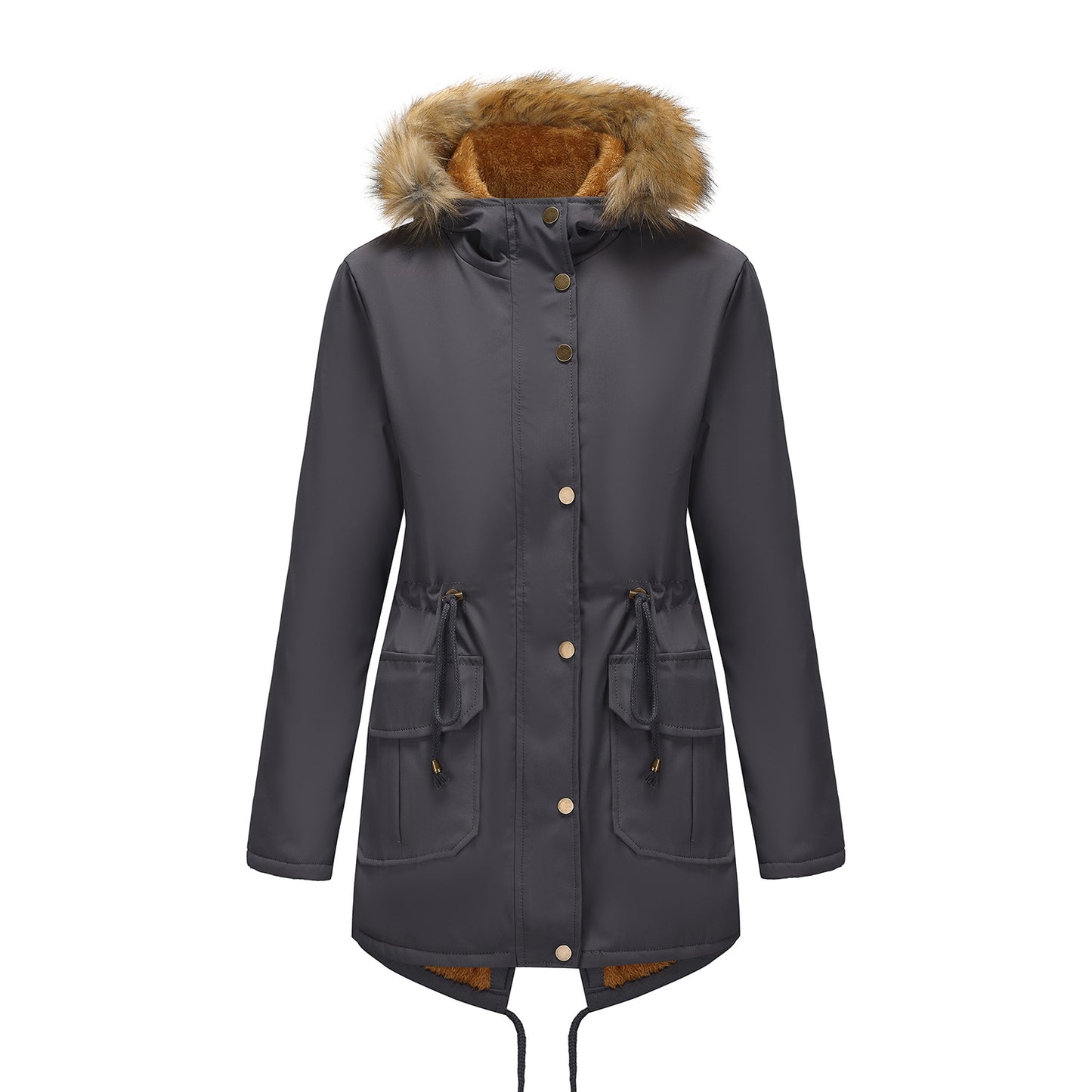 Manteau Matelassé Mi-Long Femme